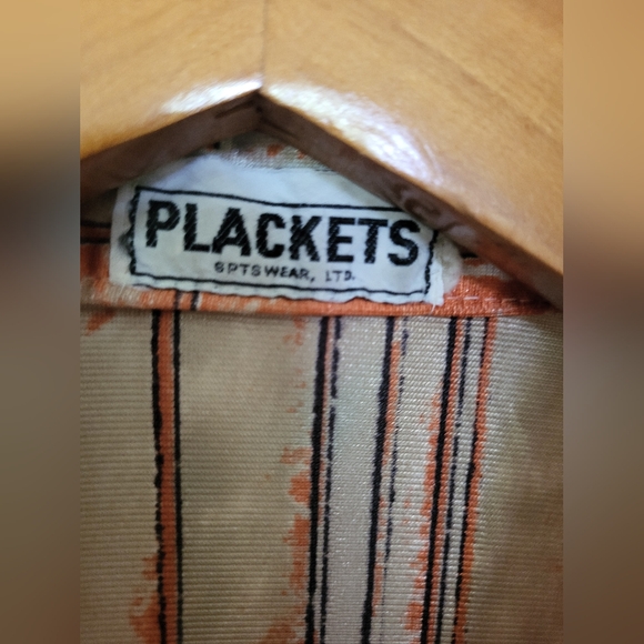 Plackets Striped Shirt in Orange and Beige Sz XXS - Picture 3 of 4